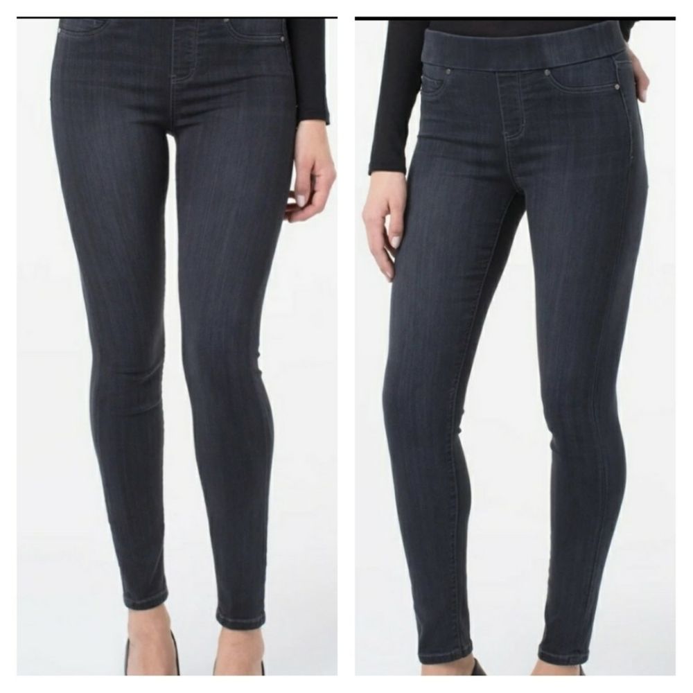 Liverpool the Denim Legging Pull-On Black Rinse Leggings Soft‎ 6/28